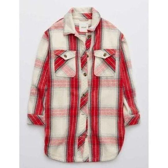 aerie new plaid button up shirt - Picture 2 of 9